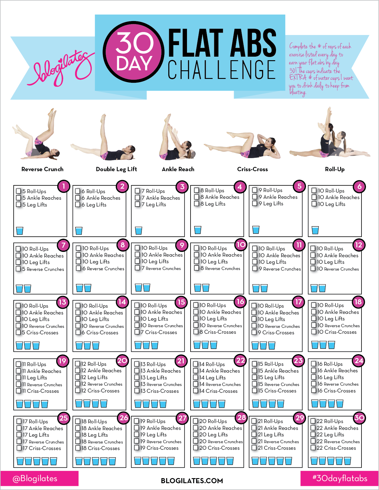 30 Day Abs Challenge Printable Printable World Holiday