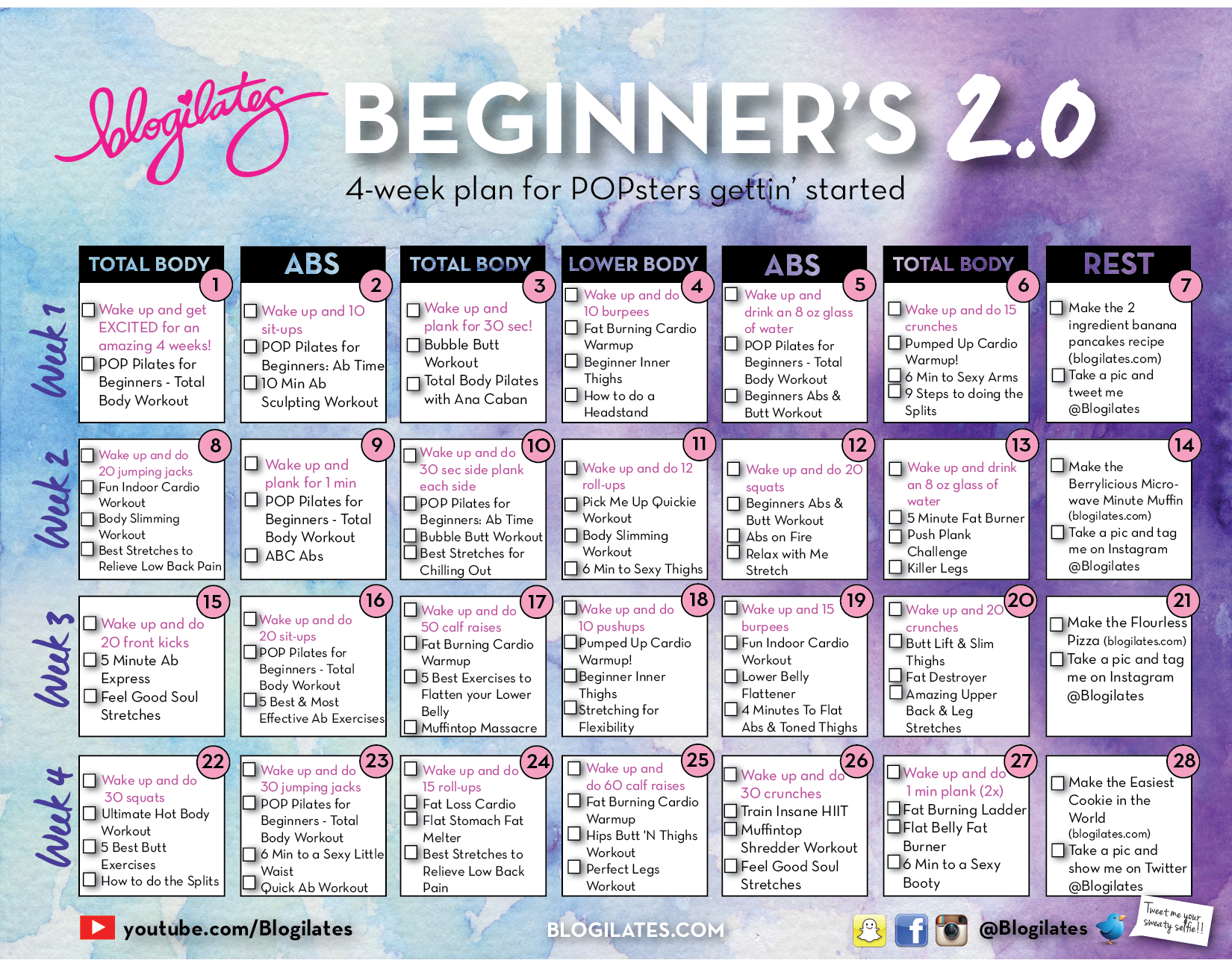 NEW Beginners Calendar 2.0