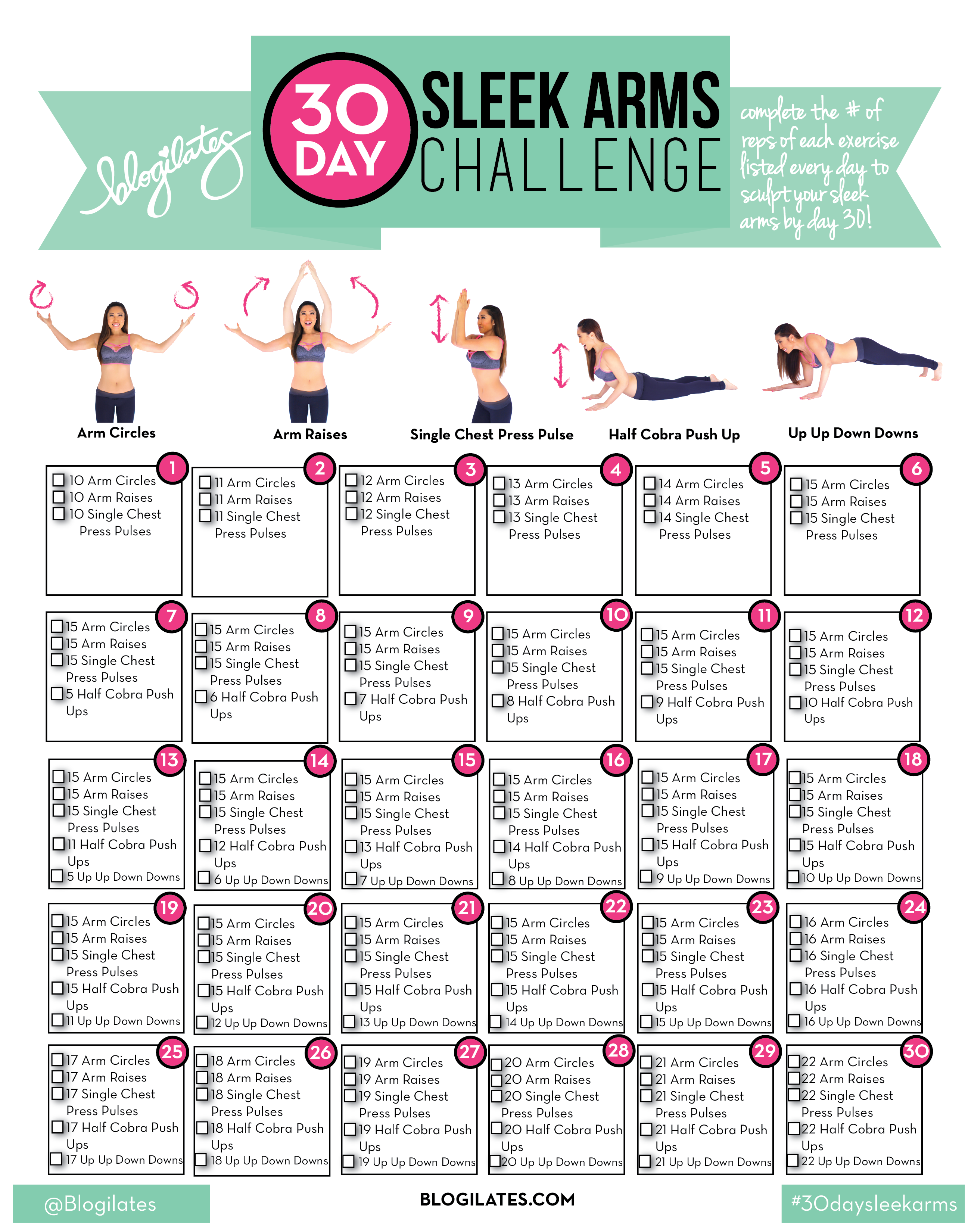 30 Day Sleek Arms Challenge