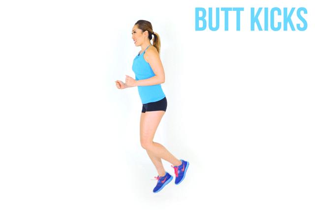 Image result for Butt Kicks exercise gif