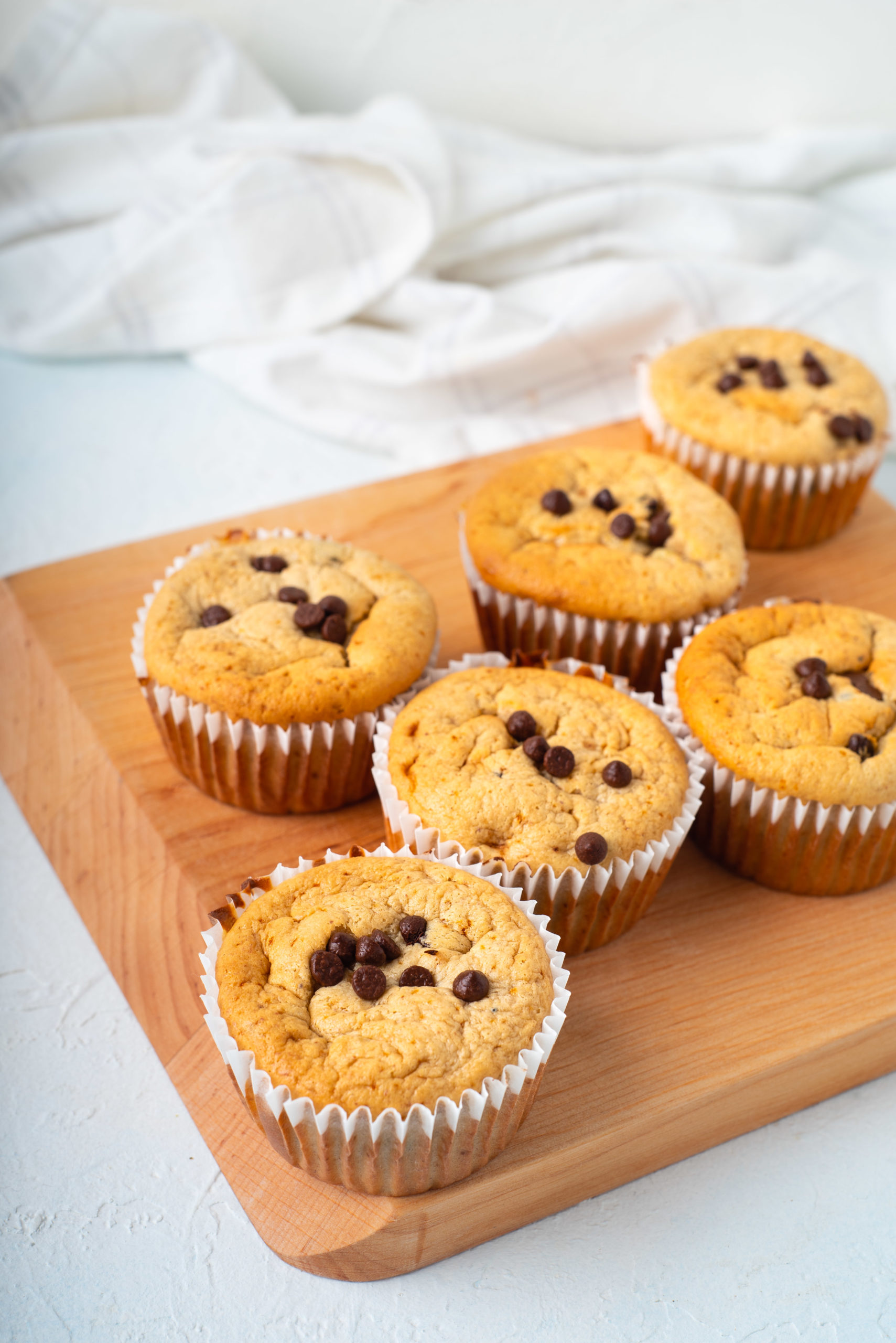 detail shot flourless chocolate chip blender muffins blogilates healthy recipe