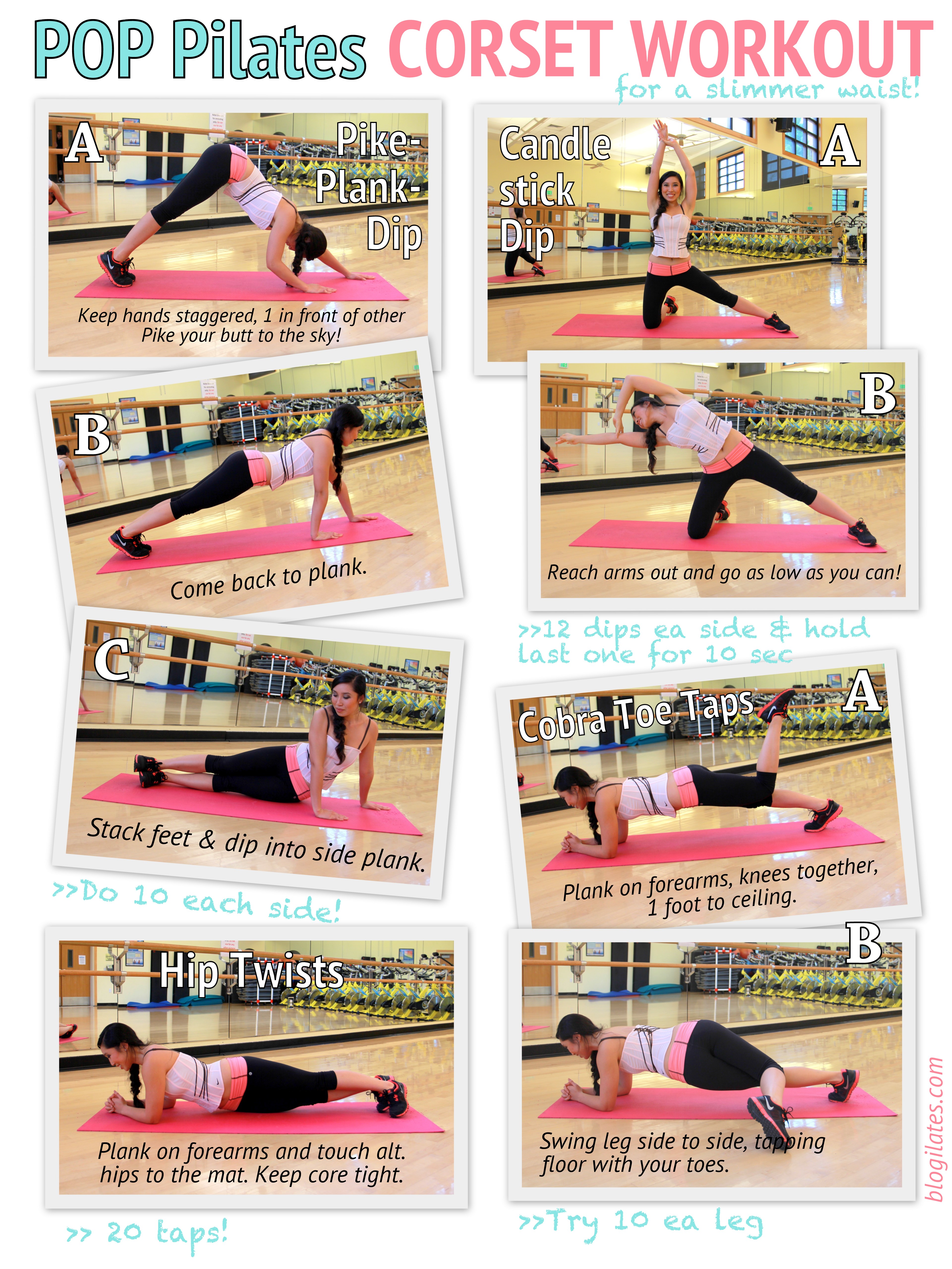 transmission vært stum POP Pilates: CORSET WORKOUT Printable is here! - Blogilates