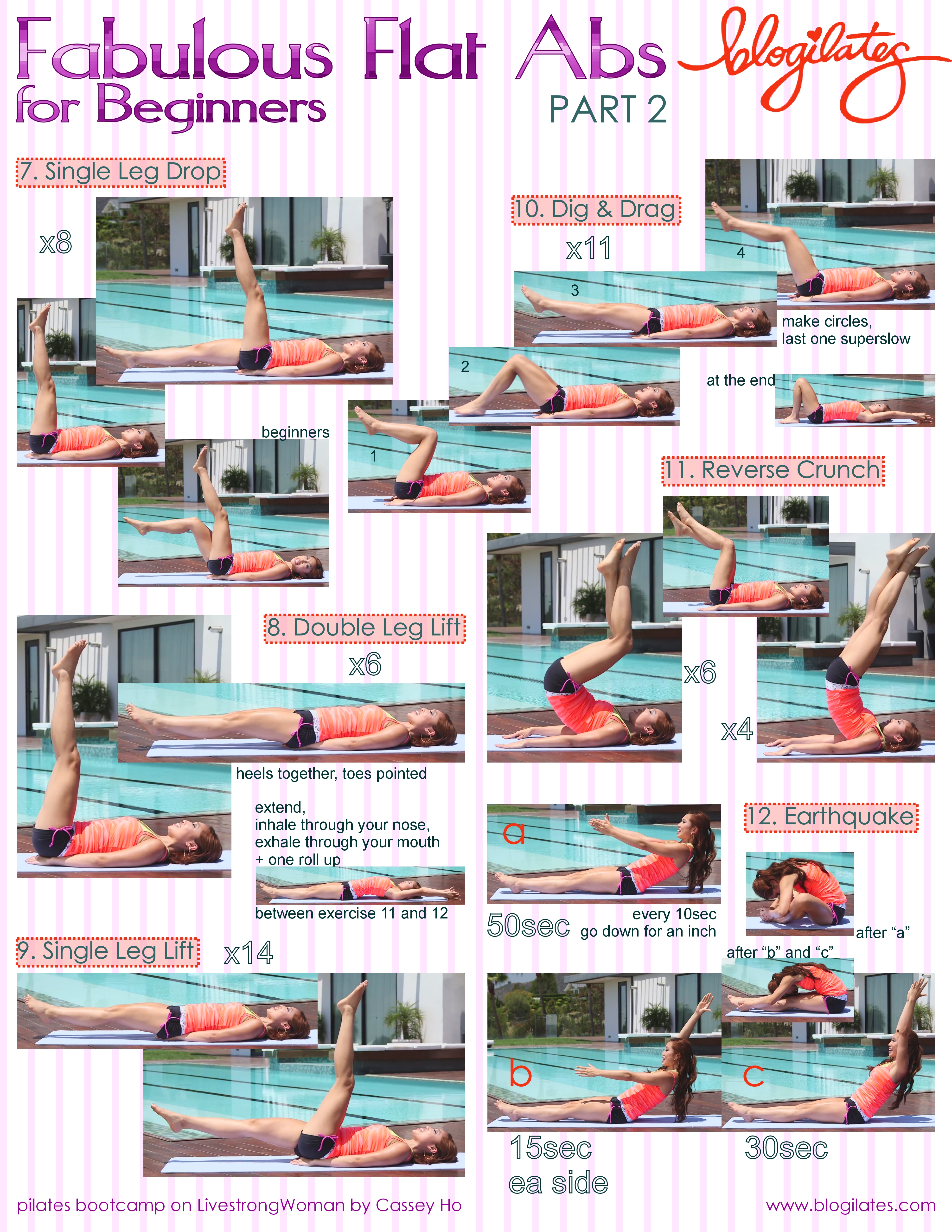 Pilates Bootcamp: Fabulous Flat Abs Printable! - Blogilates