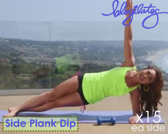 Image result for Side plank abs gif