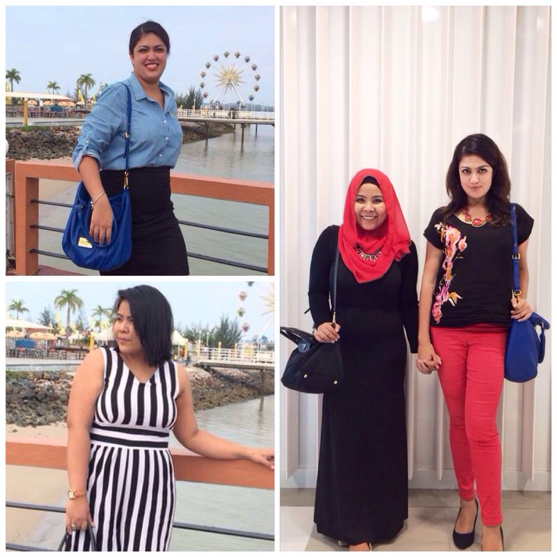 My friend, Diyanah and I Before and after