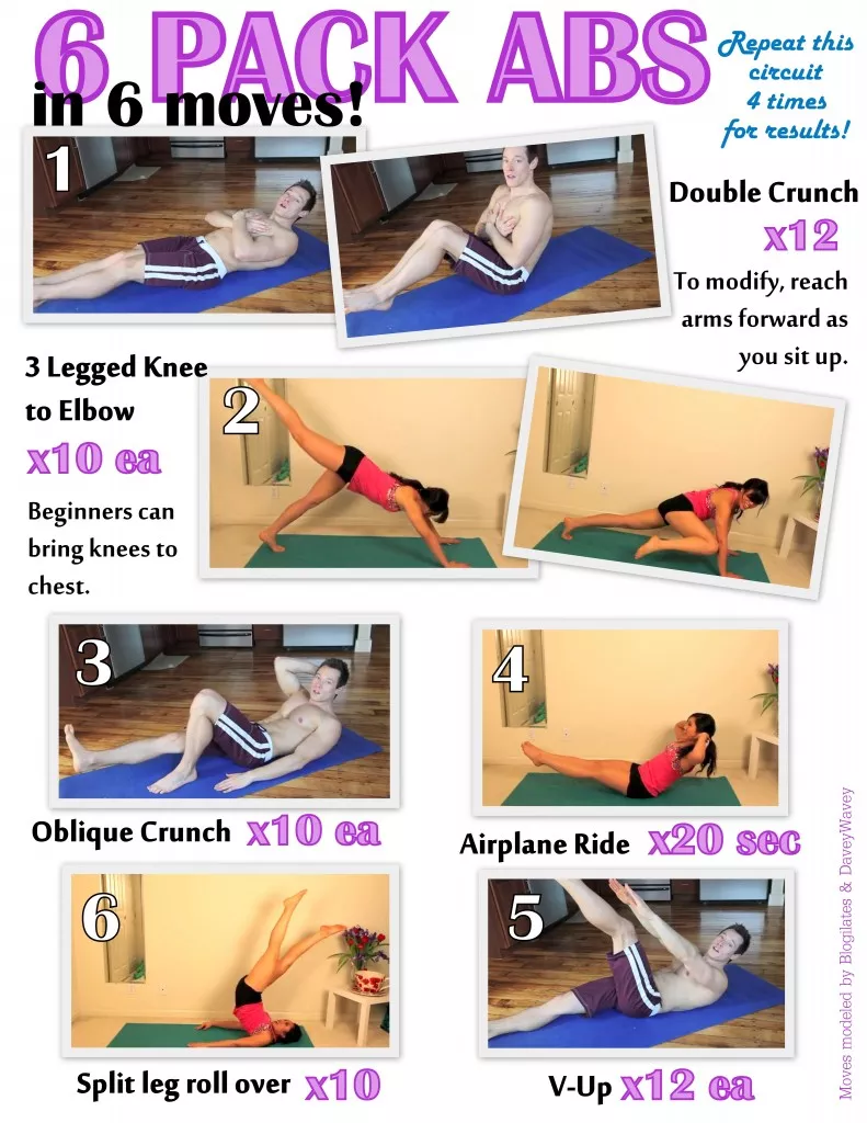6 Pack Abs in 6 Moves
