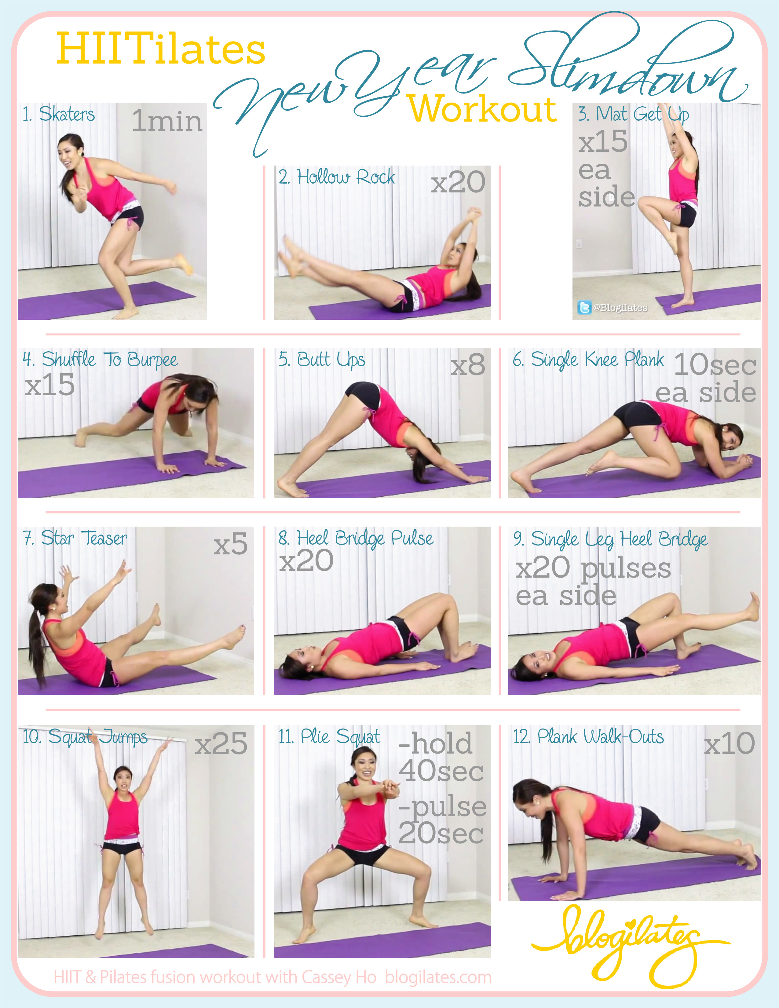 New Year Slimdown Printable Blogilates
