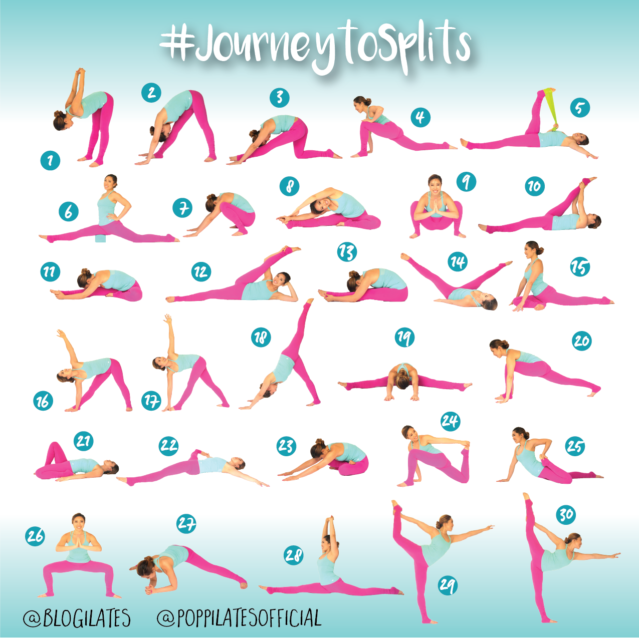 30 Days 30 Stretches To Splits Journeytosplits Blogilates