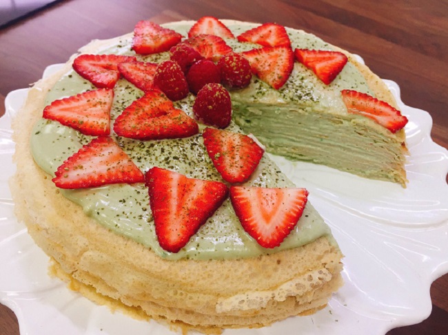 Matcha Crepe Cake! Blogilates