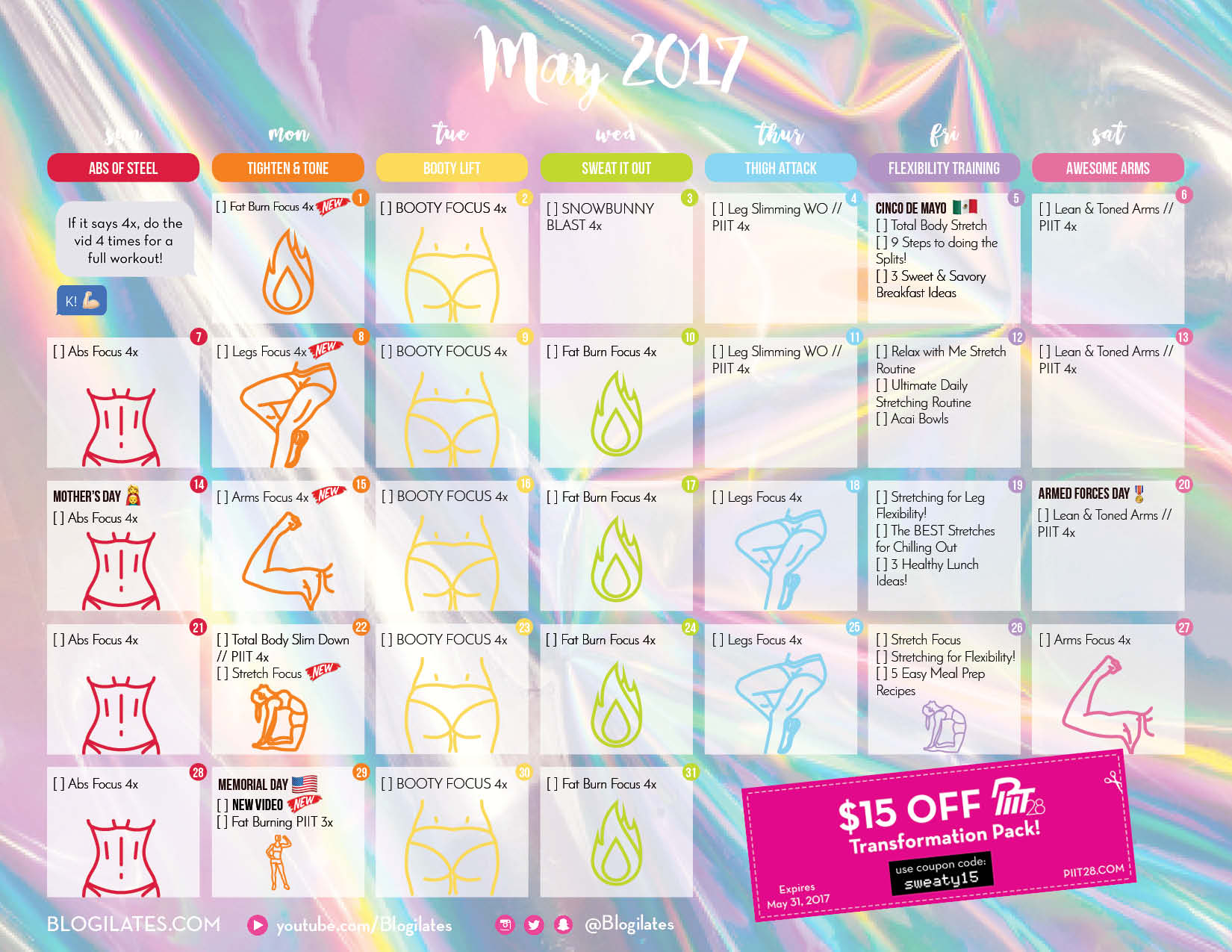 Blogilates May 2024 Calendar Calendar 2024