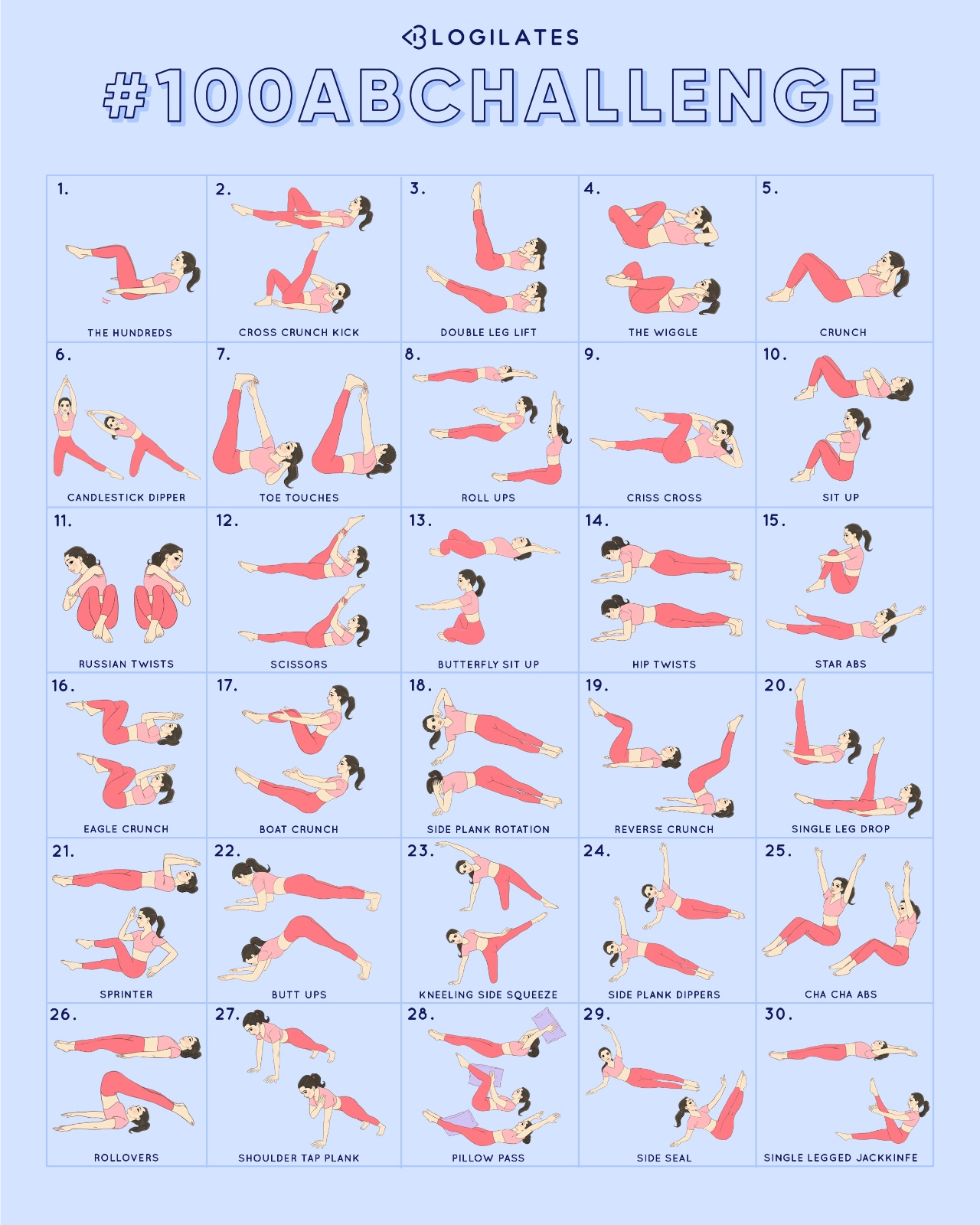 100 Ab Challenge. You in? - Blogilates