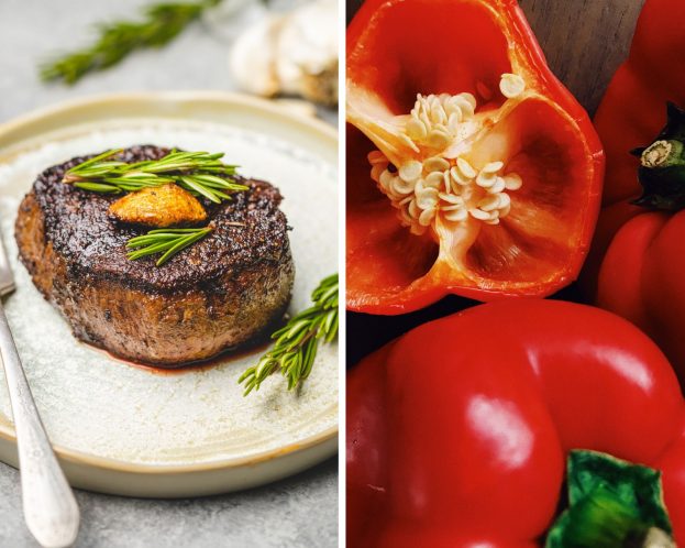 steak and red bell pepper food pairing maximize nutrition