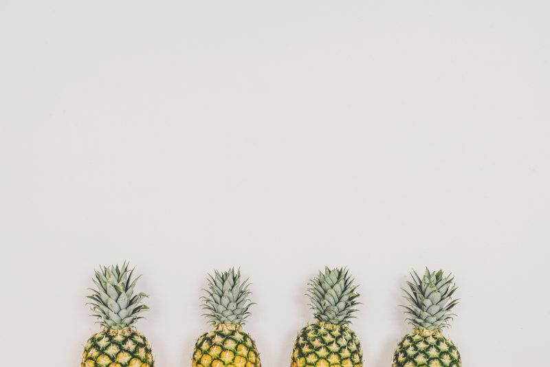 pineapple on a white background