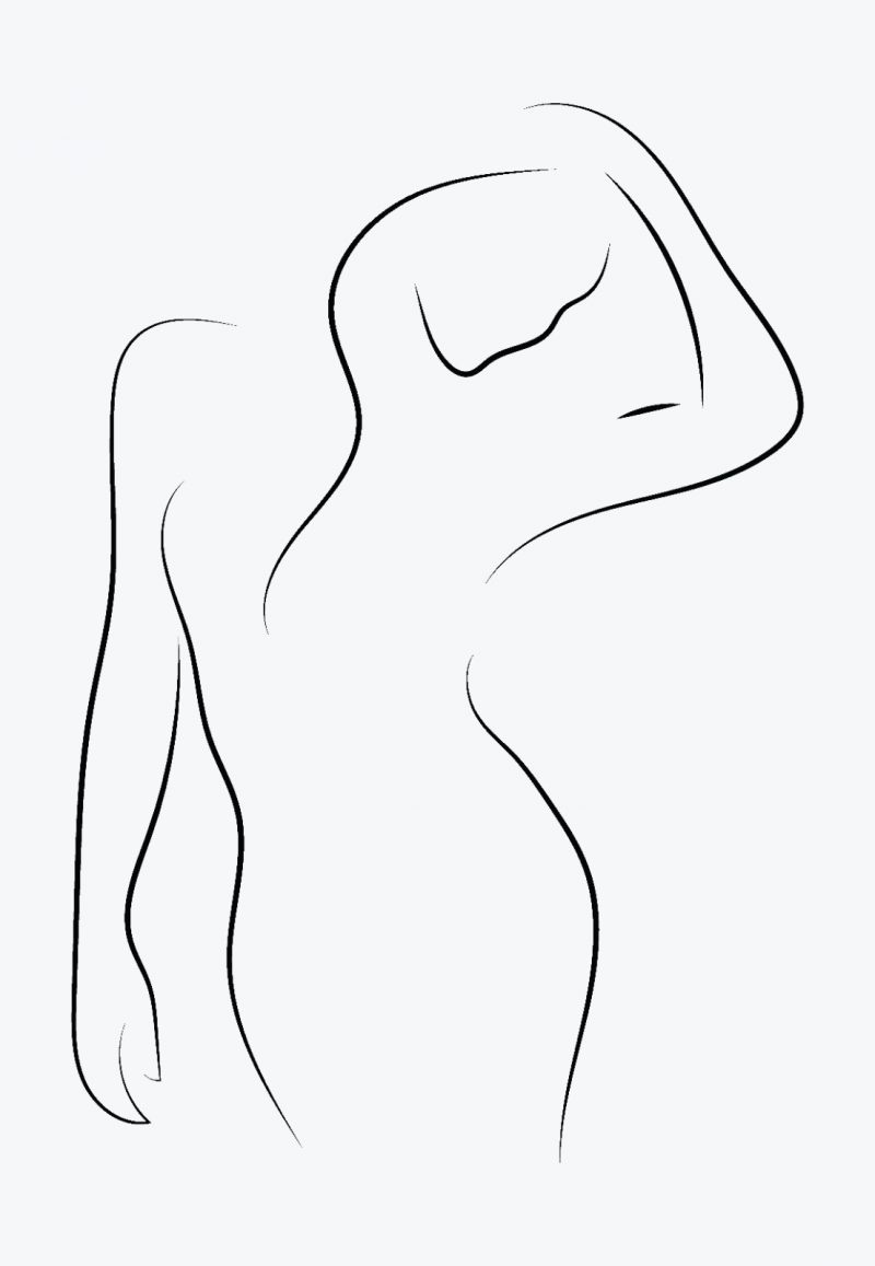female body silhouette curves