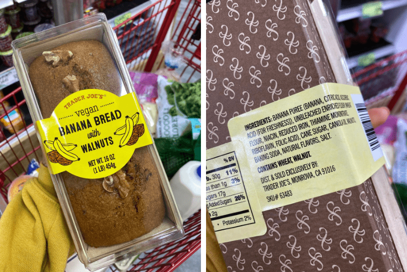 trader joe's vegan banana bread review blogilates