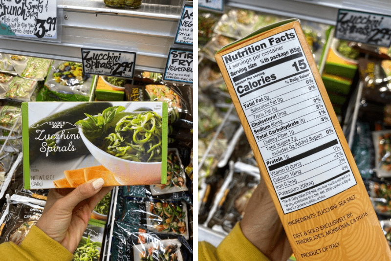 trader joe's zucchini spirals blogilates review