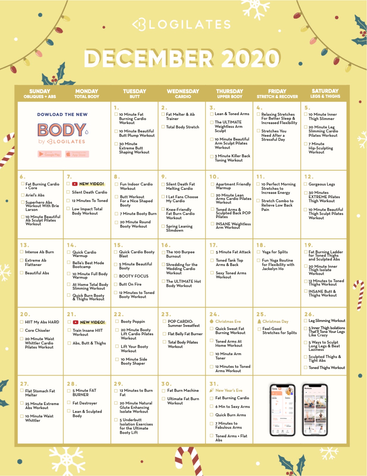 Blogilates February 2025 Workout Calendar Printable Pdf Giulia Lauree