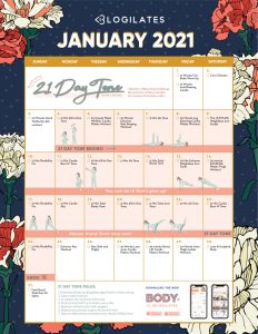Blogilates January 2021 Workout Calendar Blogilates blogilares januaey 2021 calendar