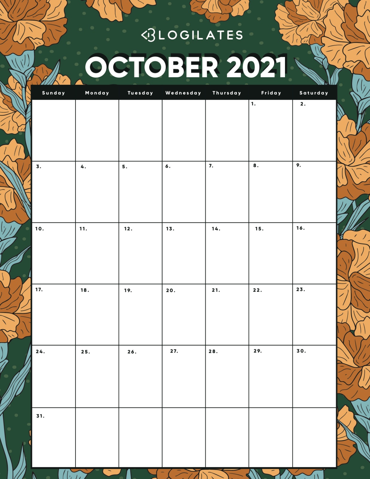 Your FREE 2021 Printable Calendars are HERE! Blogilates