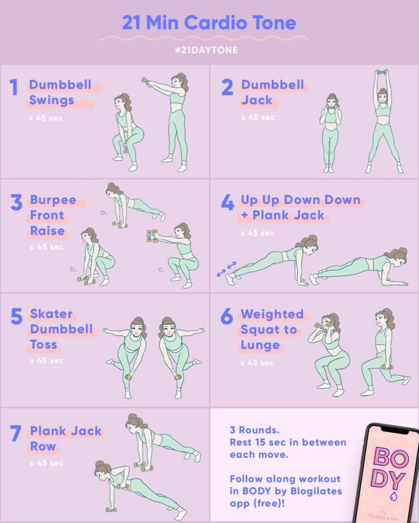 Blogilates 21 Day Tone Calendar 