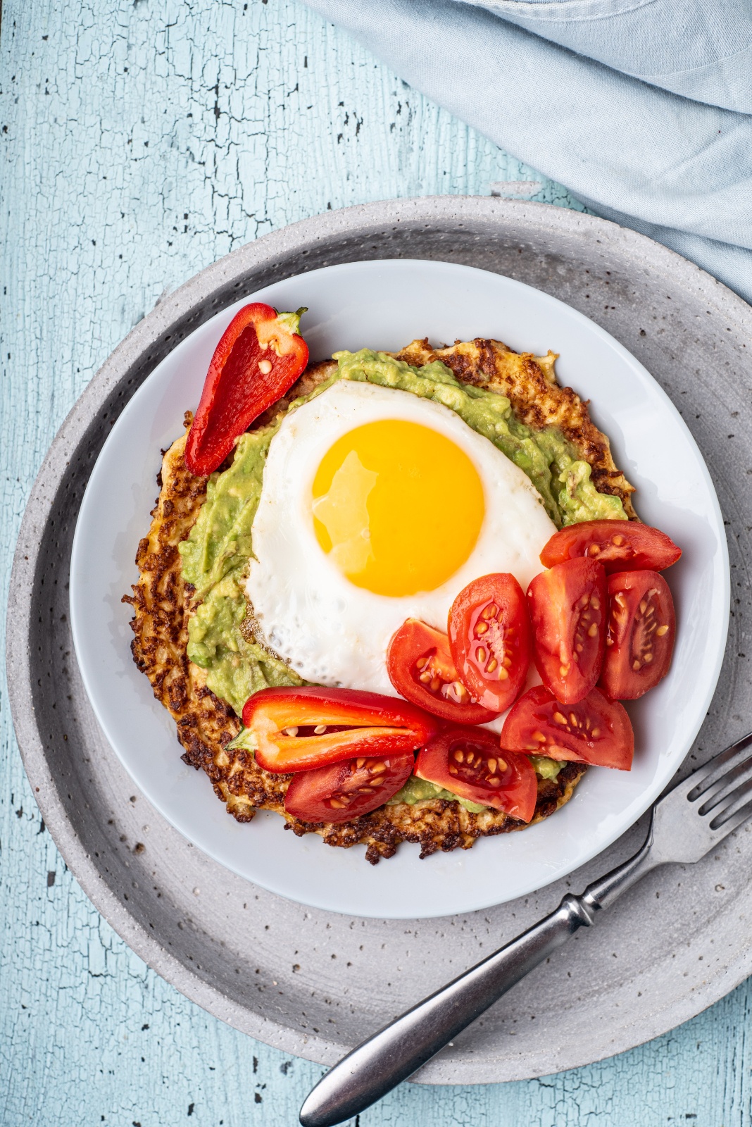 blogilates 90 day journey super hashbrowns with avocado egg and tomato