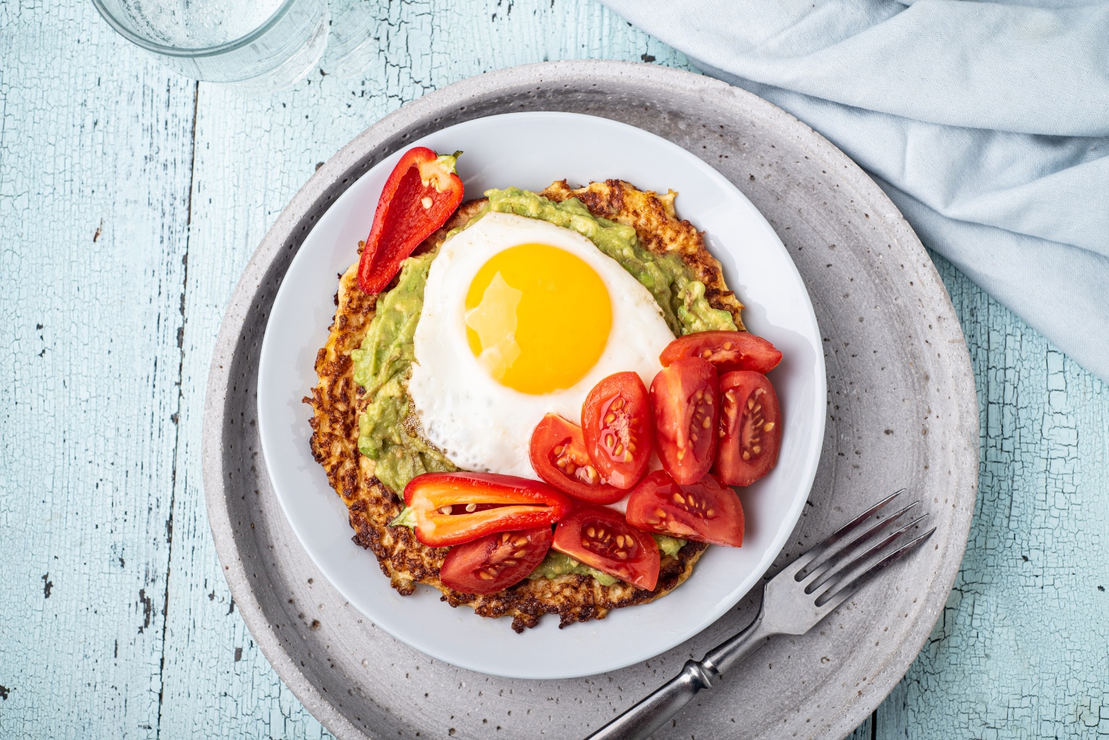 blogilates 90 day journey super hashbrowns with avocado egg and tomato