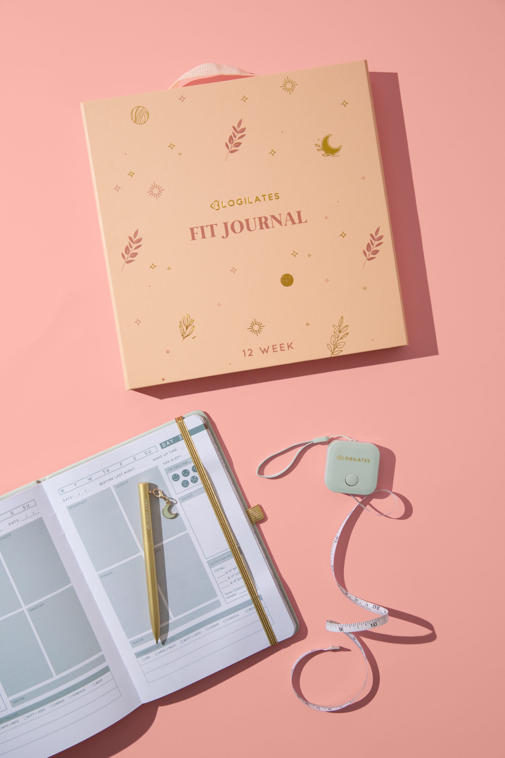 blogilates cassey ho target 12 week fit journal with measuring tape