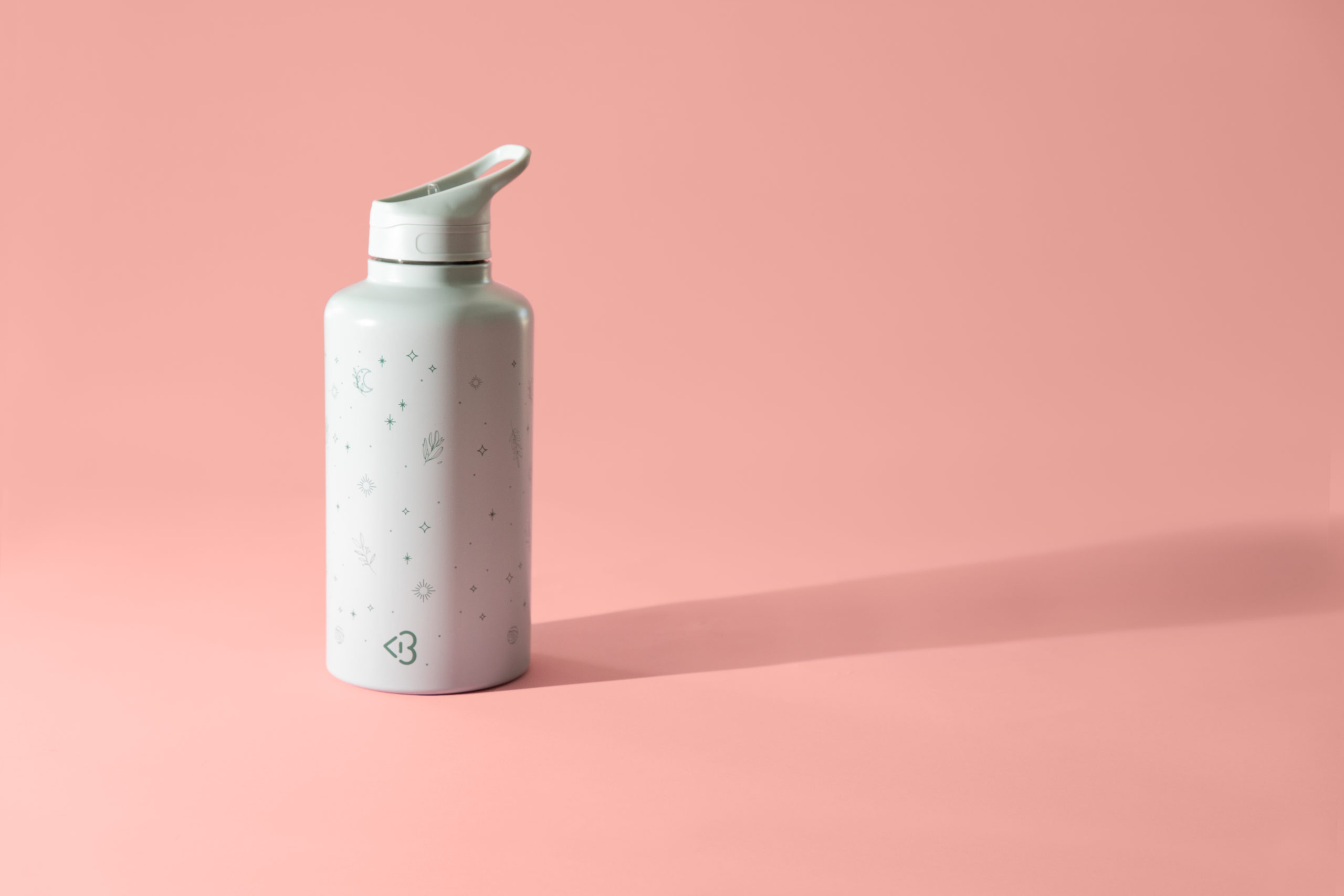white stainless steel blogilates target 62 oz water bottle