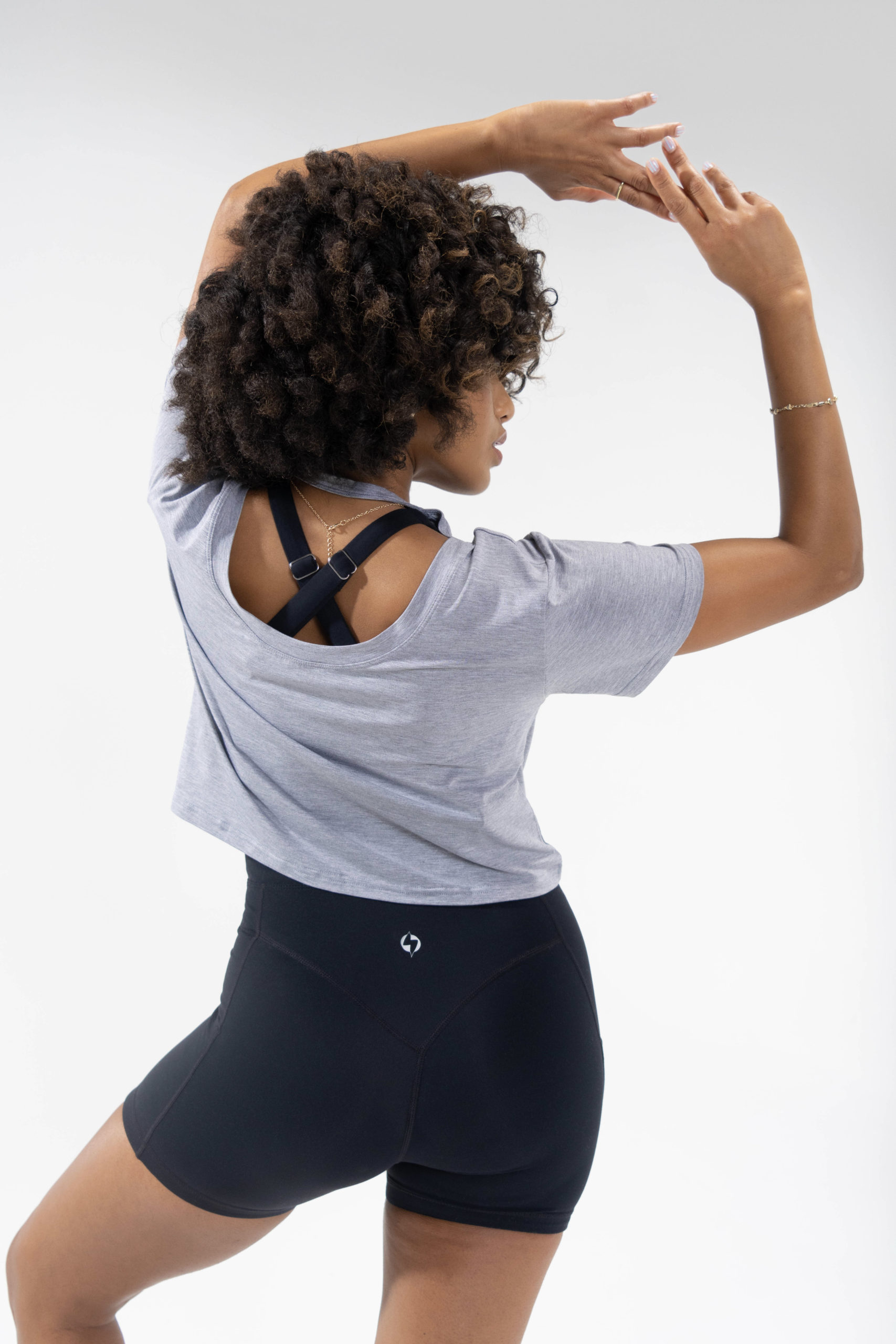 explore tee heather grey back cutout popflex basics