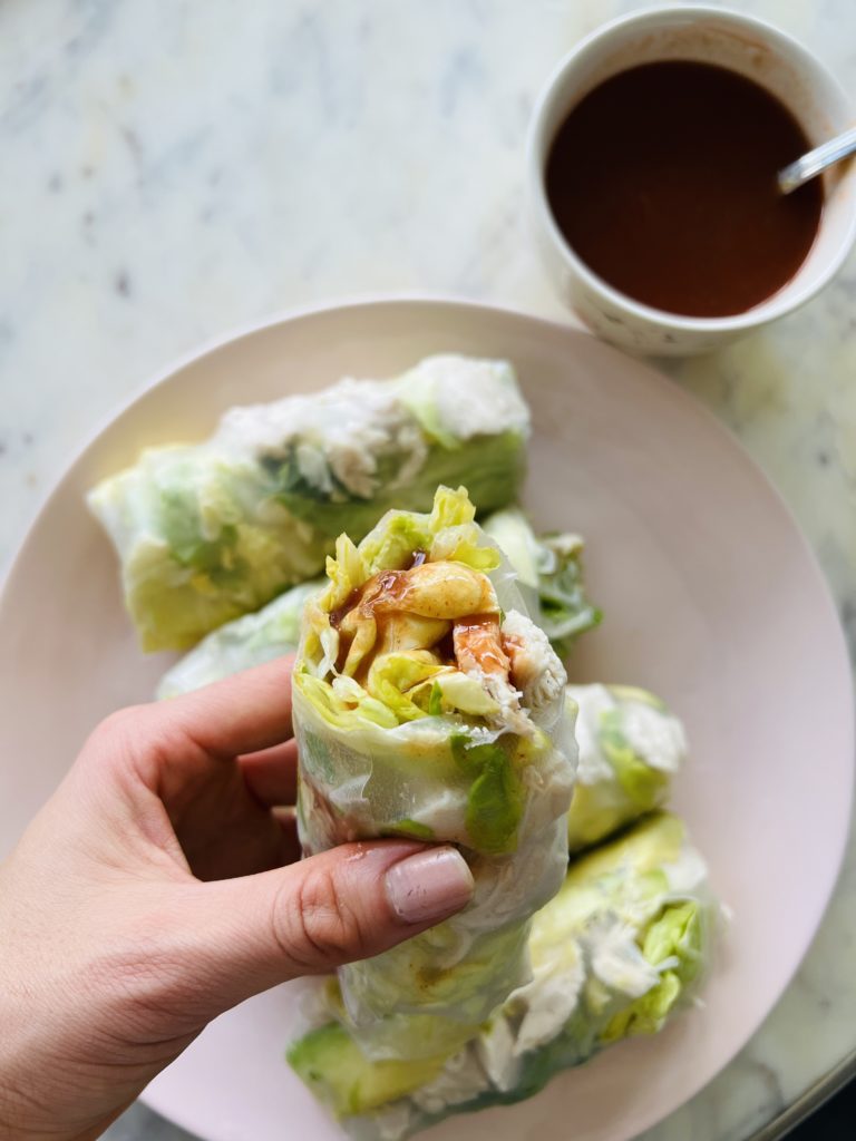 spring rolls high protein meal plan to build muscle in a calorie deficit