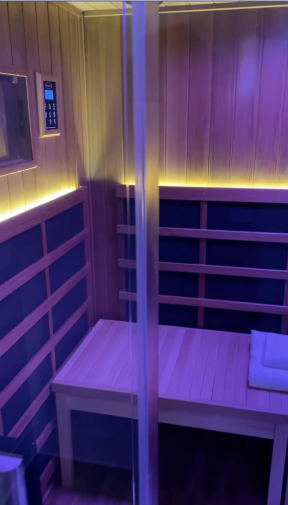infrared sauna setup