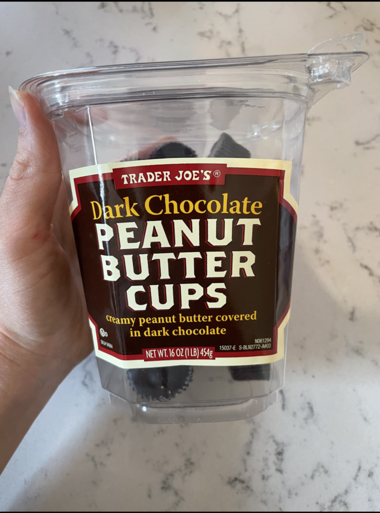 trader joe's essentials dark chocolate peanut butter cups