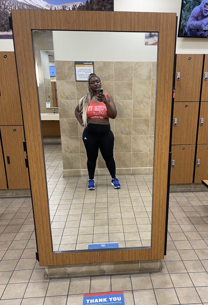 fitness healing lyme disease gym selfie 