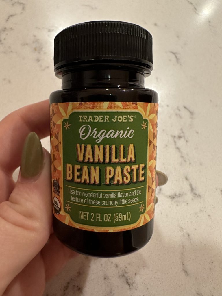 trader joe's fall items vanilla bean paste