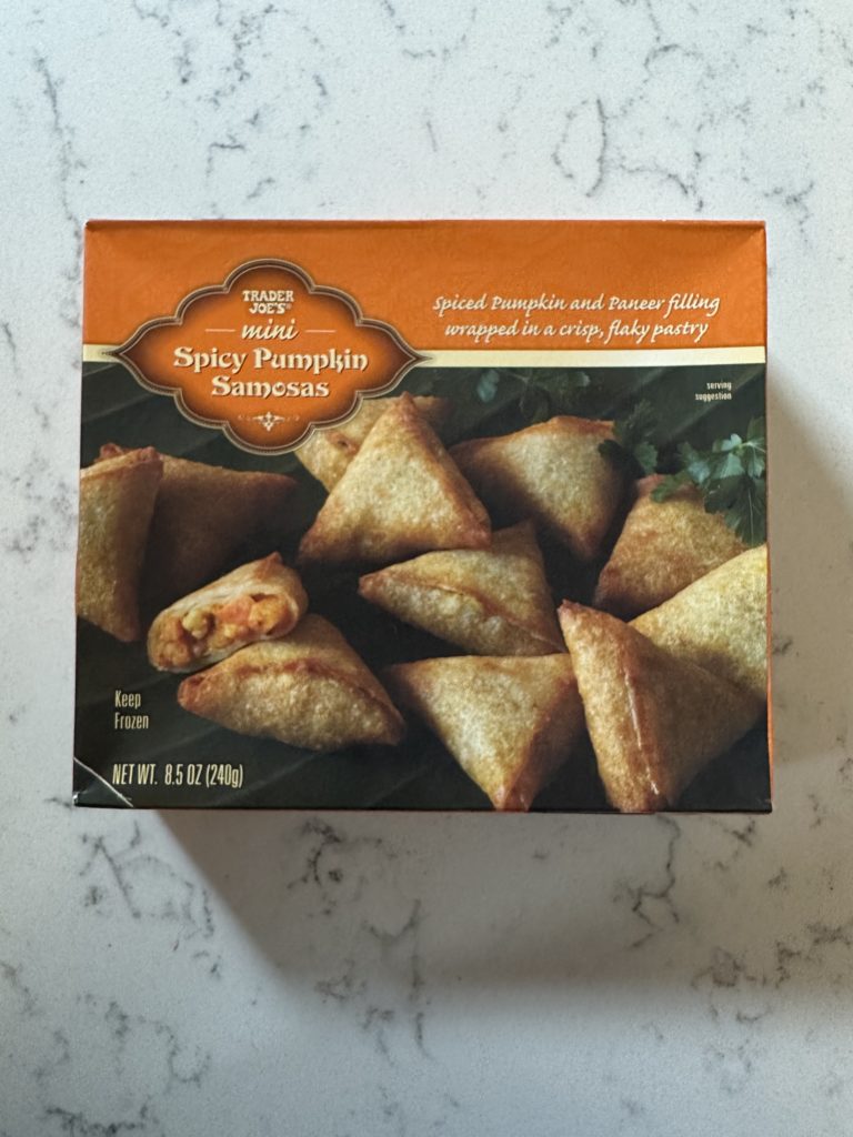 trader joe's pumpkin samosas fall items reviews