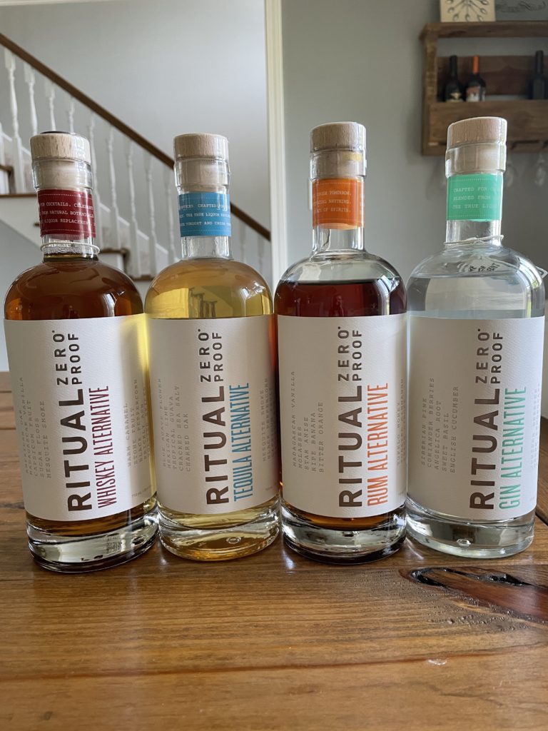 ritual non-alcoholic whiskey rum gin tequila