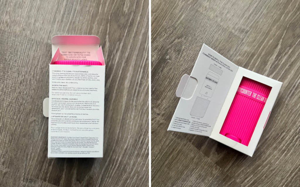 beautycounter natural deodorant in box