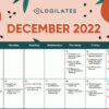 blogilates December 2022 workout calendar preview