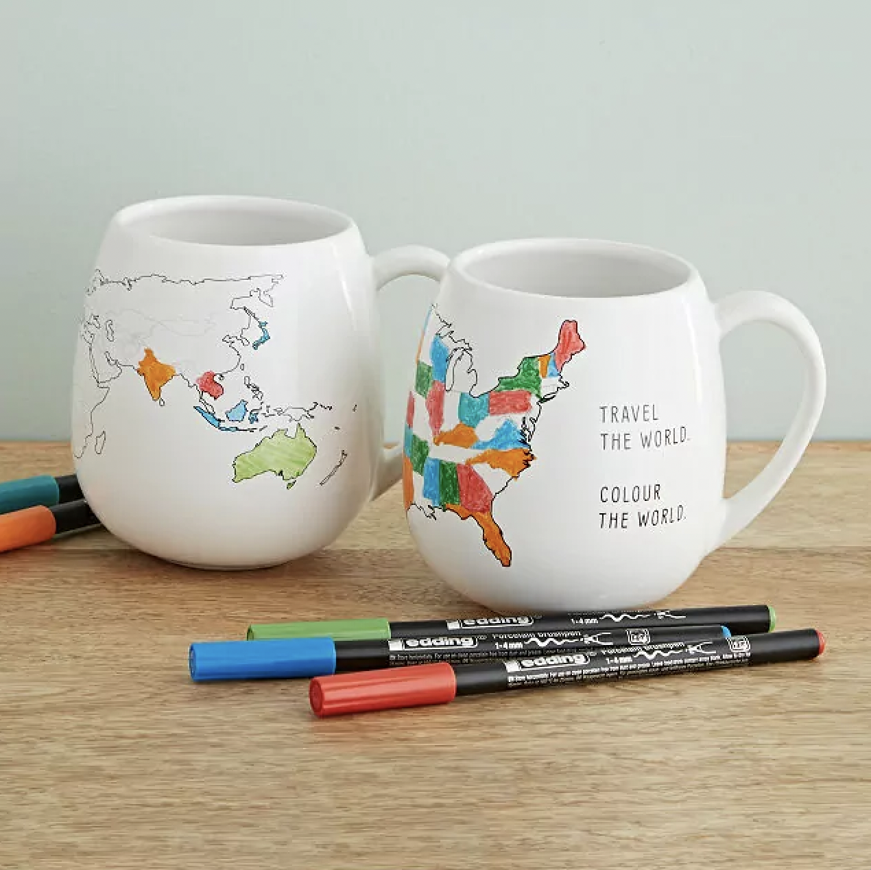 trouvaille color in mug travel gift