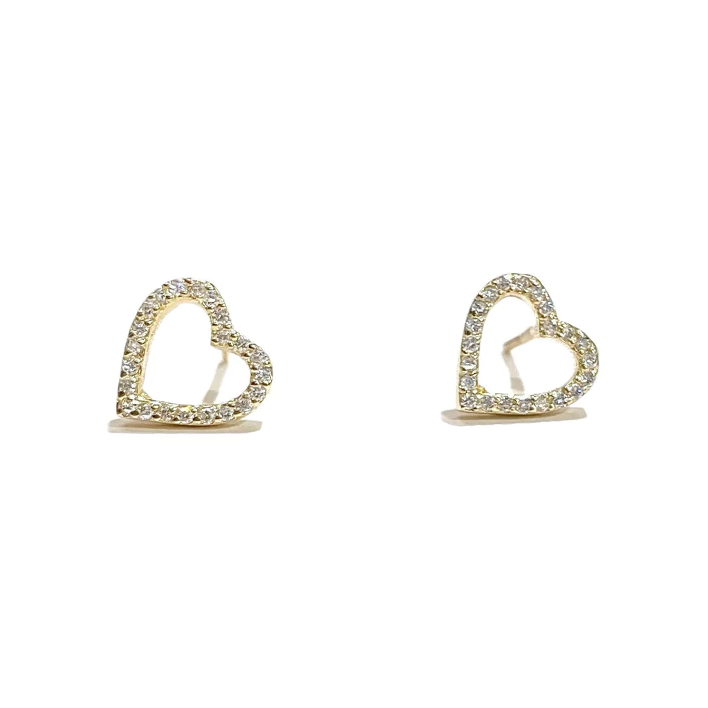 george the jeweler diamond heart stud earrings