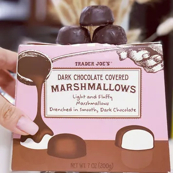 trader joe's dark chocolate covered marshmallows