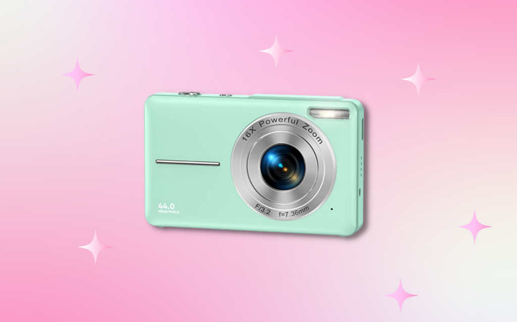 digital camera inclination   canon connected  pinkish  gradient inheritance  2000's aesthetic y2k tiktok trend