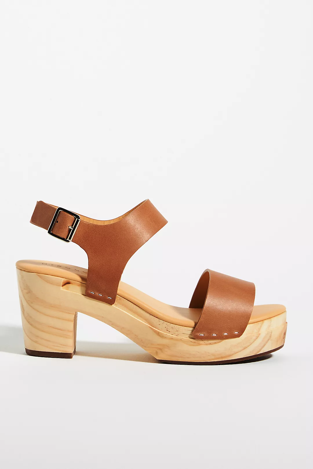 anthropologie clogs cognac