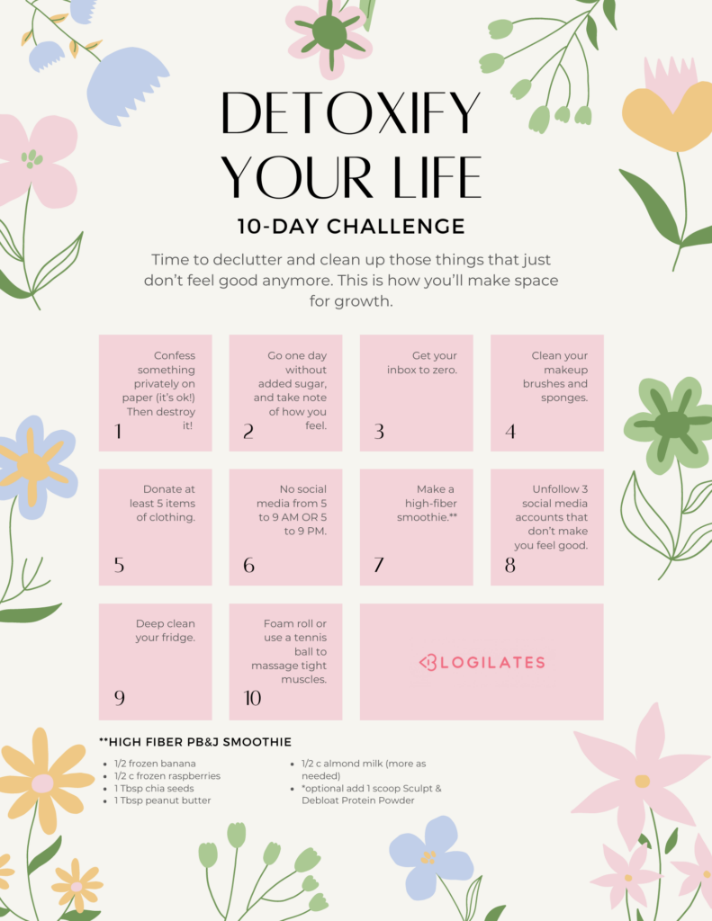 blogilates march detoxify your life 10 day detox challenge