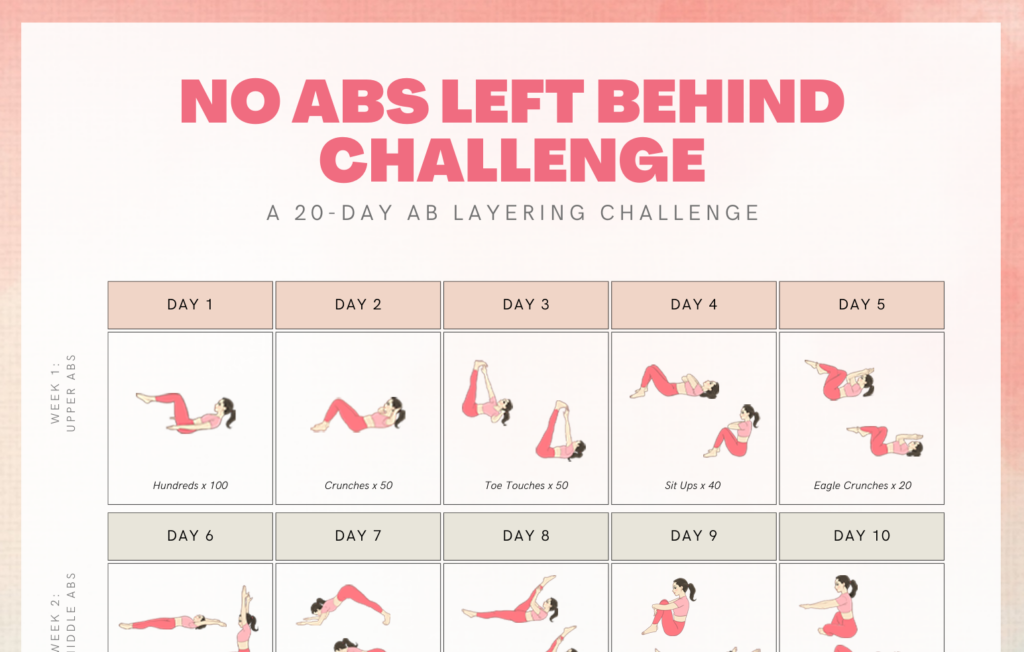 no abs left behind challenge blogilates feature image