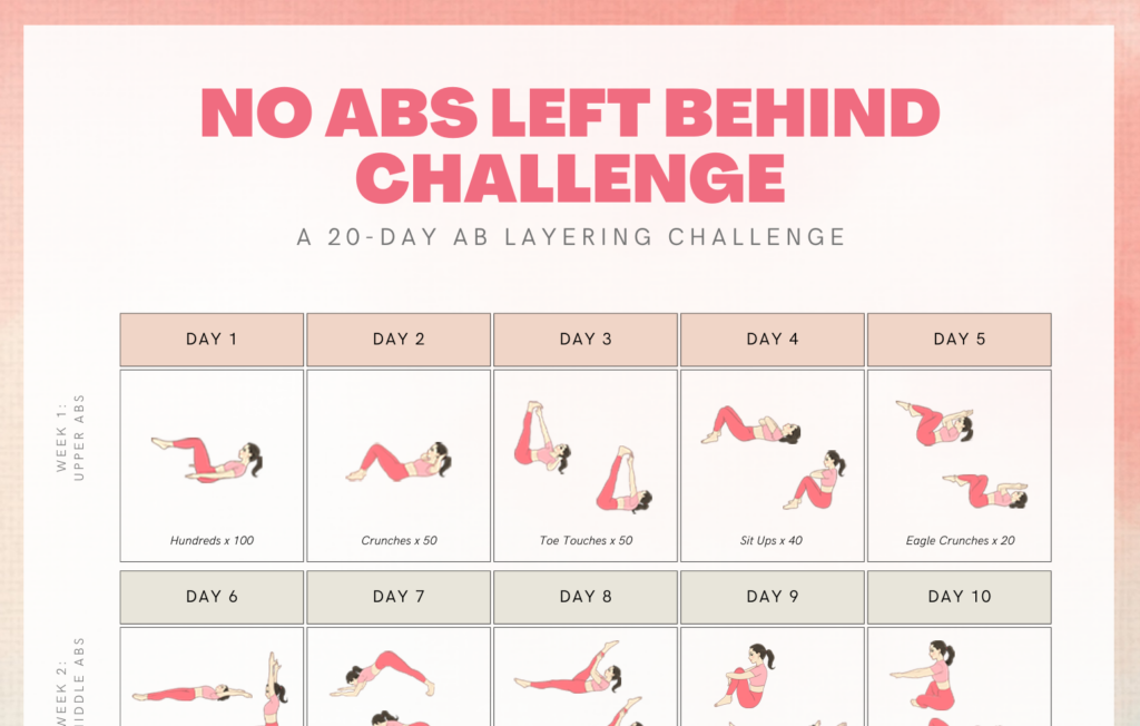 A 31-day abdominal workout plan for summer — no crunches required