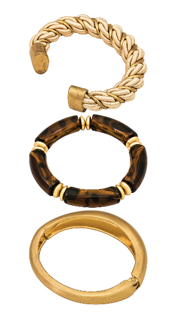 revolve golden  bangles