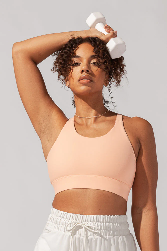 Ambition Bra Y Back Adjustable Bra - Apricot - Blogilates