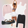 balletcore inspo dancer outfits popflex pirouette skort