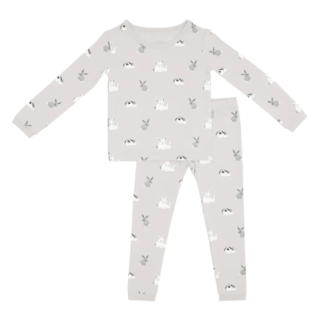 kyte baby Easter pajamas grey with bunnies